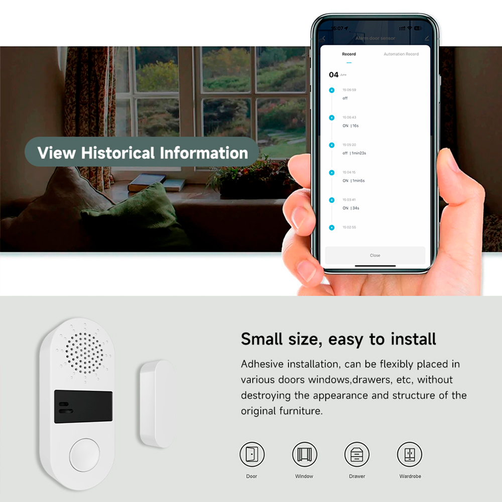 Sensor de Contacto Inalámbrico - Home Automation Ideas reseña y precio